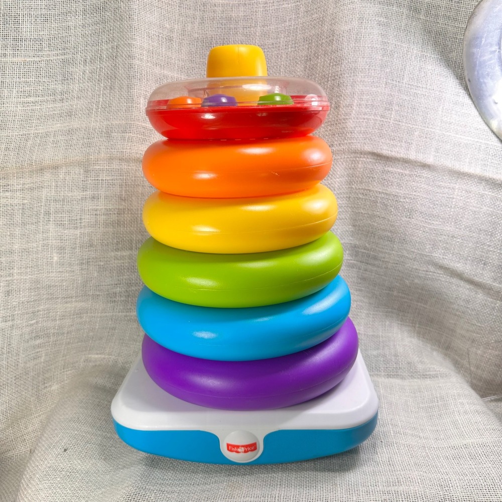 Fisher-Price Giant Rock-a-Stack 15 Inch Large 6 Ring Stacker Toy GJW15